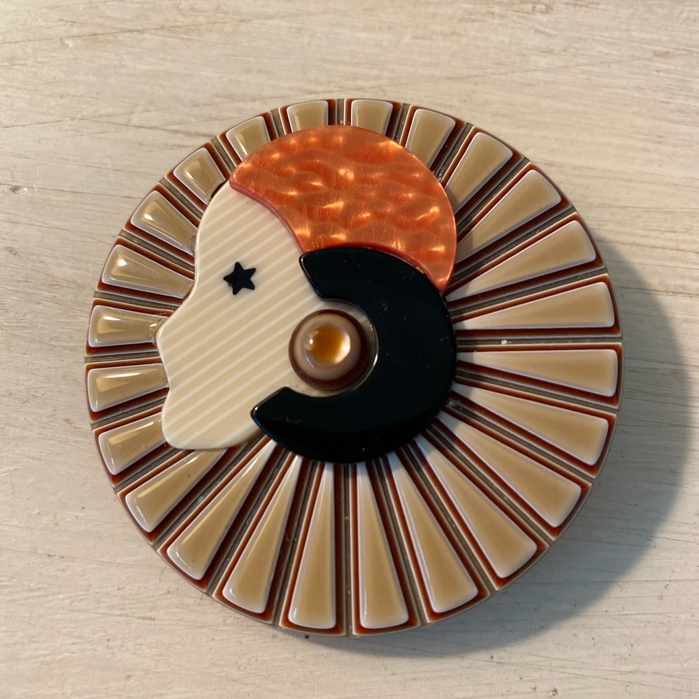 Lea Stein Pin/ Brooch, Lady